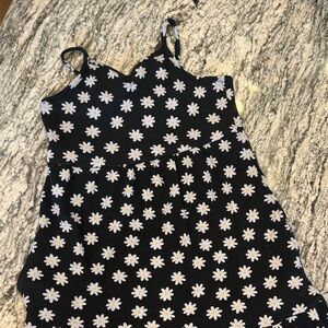 Floral Black and White Dress